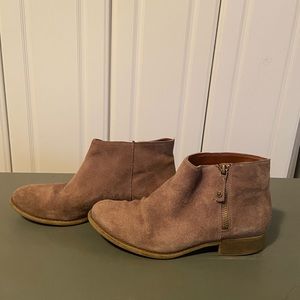 Beige Suede Booties Size 7